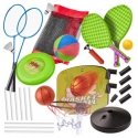 5-in-1 Sports Set Icon - Badminton, Basketball, Volleyball, Tennis, Frisbee