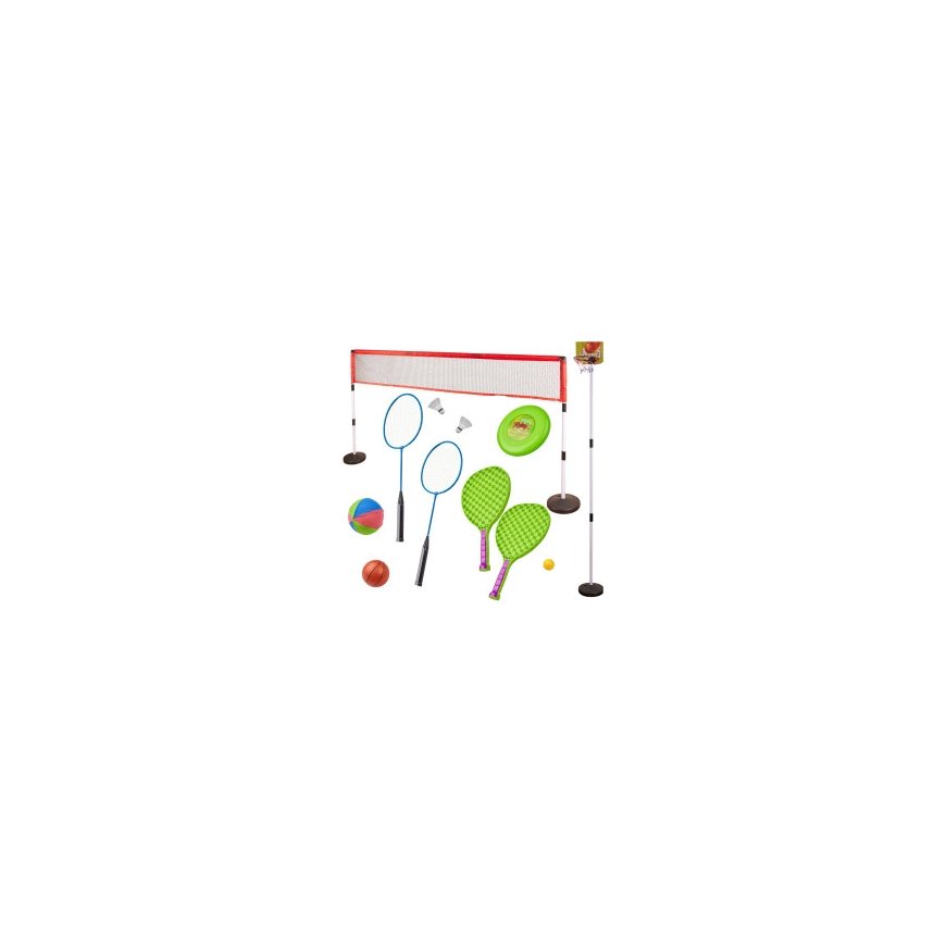 5-in-1 Sports Set Icon - Badminton, Basketball, Volleyball, Tennis, Frisbee – 2