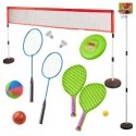 Ikona Sporta komplekts 5in1 badmintonam, basketbolam, volejbolam, tenisam, frisbijam Ikona Sporta komplekts 5in1 badmintonam, basketbolam, volejbolam, tenisam, frisbijam