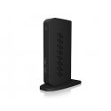 ICY BOX IB-DK2252AC Vadu USB 3.2 Gen 1 (3.1 Gen 1) Type-C Melns
