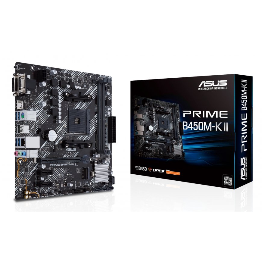 ASUS Prime B450M-K II AMD B450 Ligzda AM4 mikro ATX