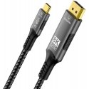 PremiumCord USB-C to DisplayPort DP1.4 -kaapeli 8K@60Hz ja 4K@120Hz, 2m PremiumCord USB-C to DisplayPort DP1.4 -kaapeli 8K@60Hz ja 4K@120Hz, 2m