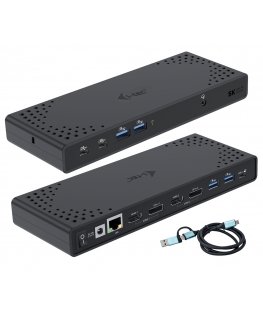 i-tec USB 3.0 / USB-C / Thunderbolt 3 Dual Display Docking Station Gen2 + Power Delivery 100W