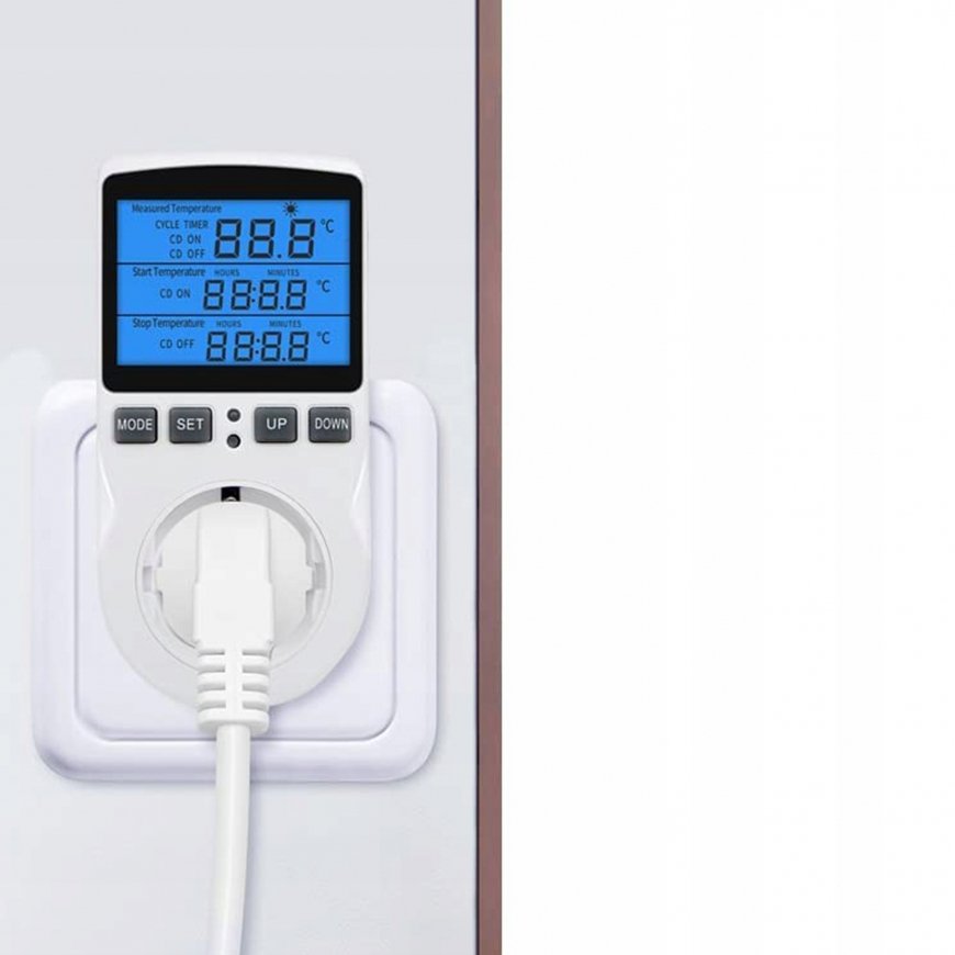 Retoo Digitālais termostats ar temperatūras regulatoru un zondi 40–120 °C LED
