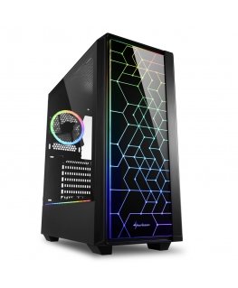 Sharkoon RGB LIT 100 „Midi Tower“ Juoda