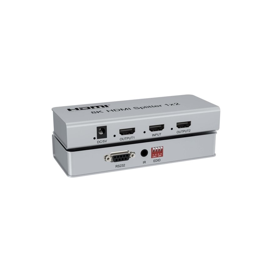 PremiumCord HDMI 2.1 splitter 1-2 ports, 8K@60Hz, 4K@120Hz, 1080p, HDR