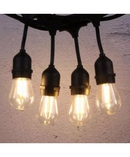 Orno Apgaismojuma girlianda - 1 virve 20 m (20 gaismas) + 20 LED spuldzes 1W E27, 3000K + 1 bezmaksas spuldze