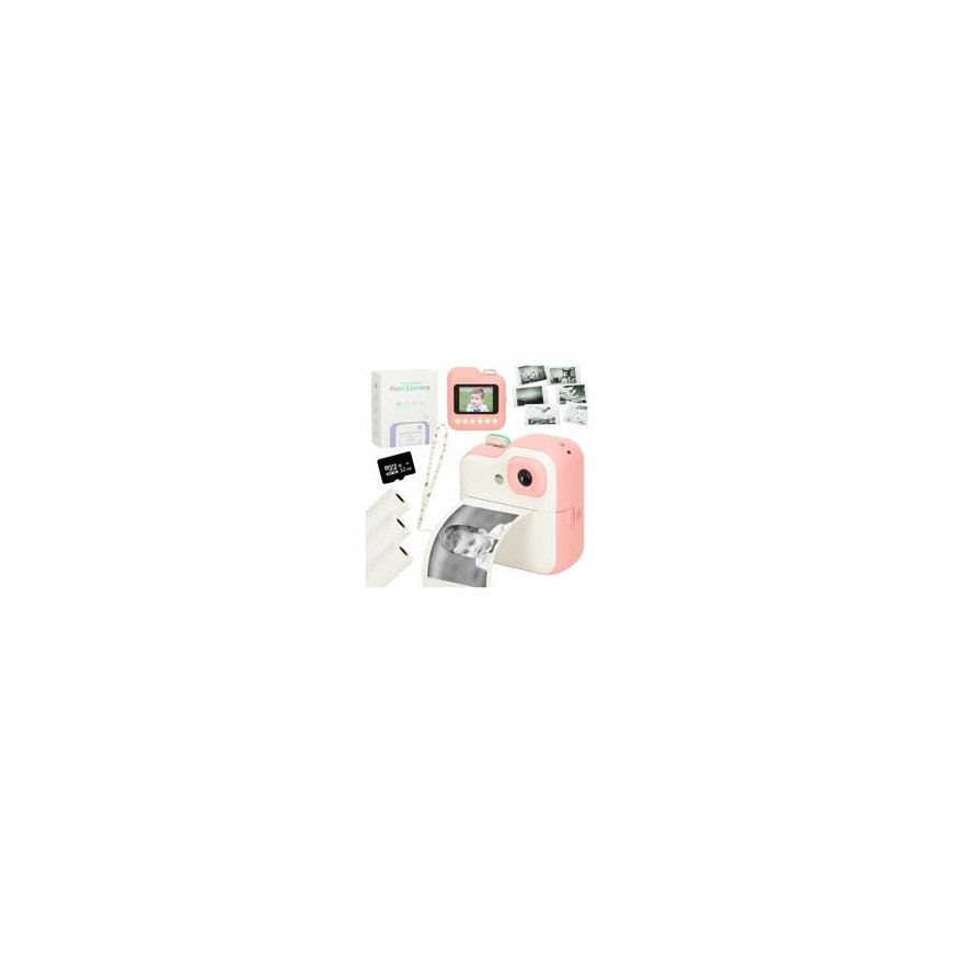 Ikonka Momentinis fotoaparatas vaikams 1GB 24mpx baltos spalvos