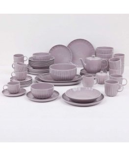 Line 48-piece gray AMBITION dinner and coffee set for 6 people