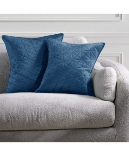 RESTILO dekoratīvā spilvendrāna LAILA krāsa indigo spieduma stils glamurs materiāls - tekstils velūrs, poliesters 45x45