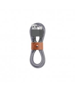 Native Union BELT-KV-CL-ZEB-3 valguskaabel 3 m Must, Hall, Valge