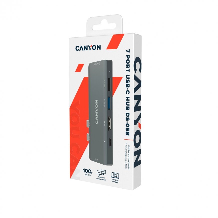 Canyon DS-5 USB 2.0 Type-C Pilka – 5