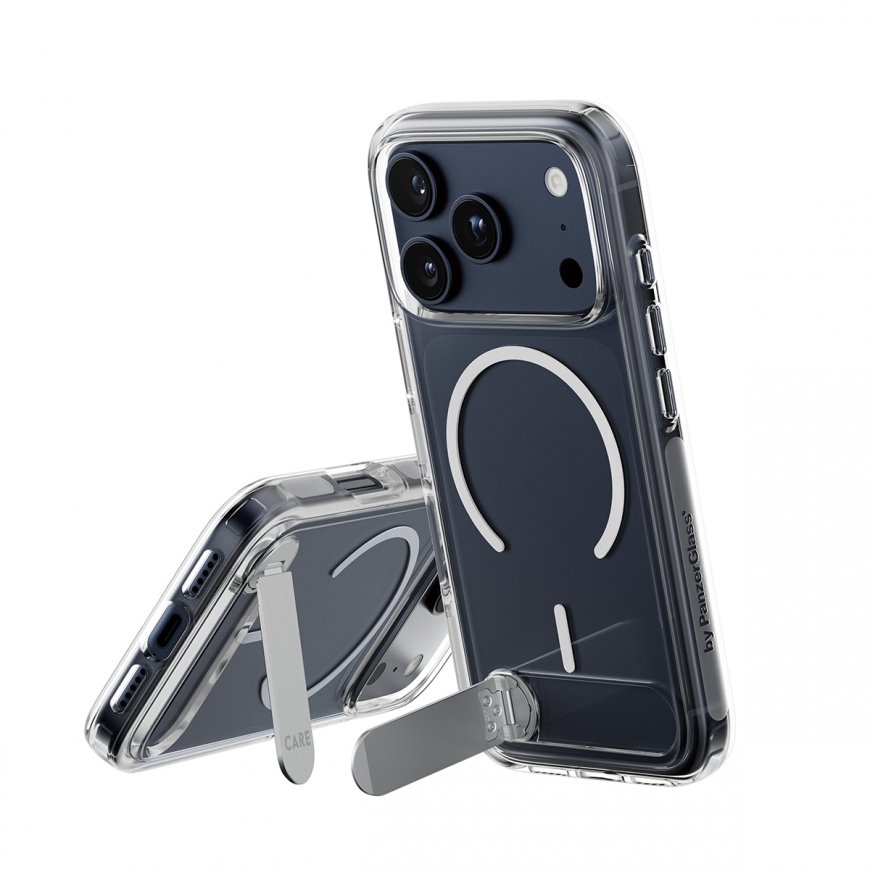 PanzerGlass CARE by ® Feature Case Transparent w. Kickstand & MagSafe iPhone 17 Pro mobile phone cas