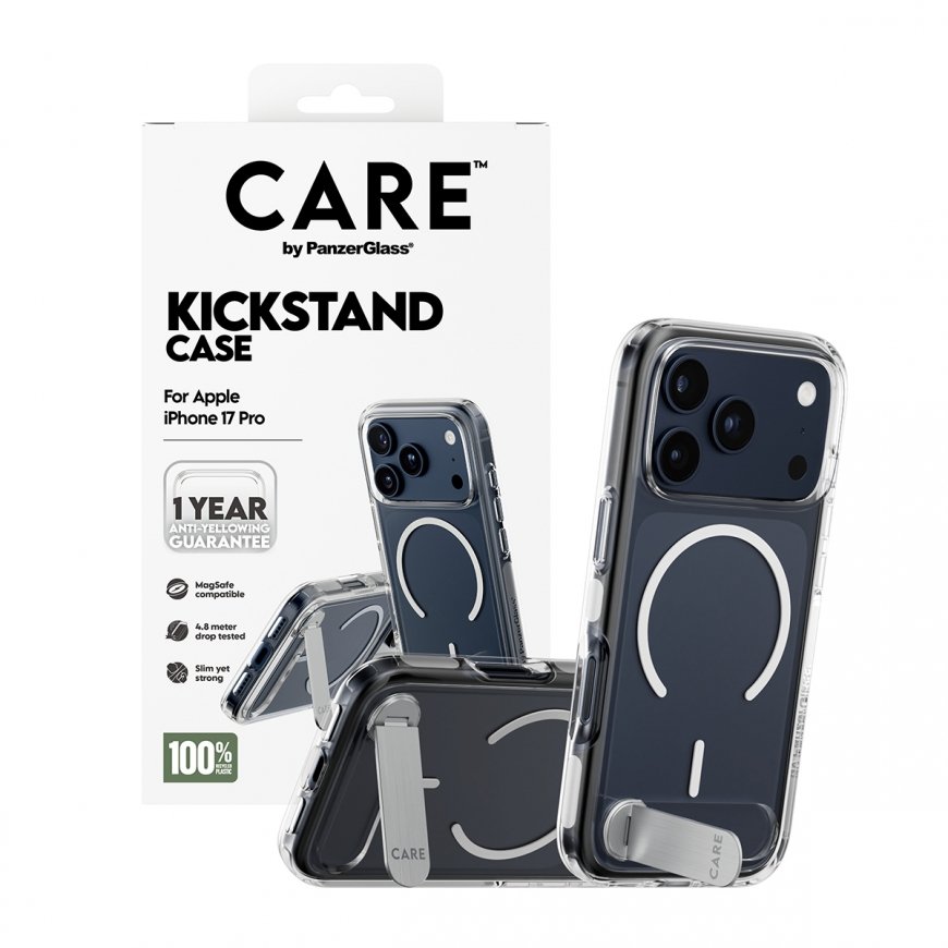 PanzerGlass CARE by ® Feature Case Transparent w. Kickstand & MagSafe iPhone 17 Pro – 5