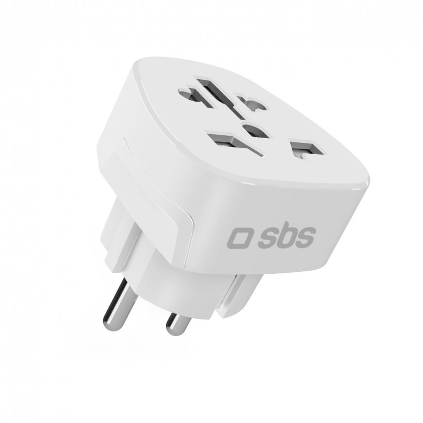 SBS TEADAPTDEWORLD power plug adapter Type C (Europlug) Universal White
