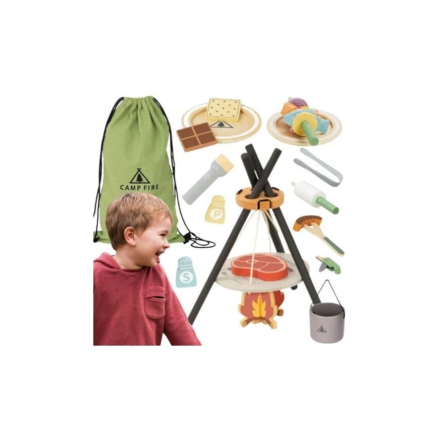 Tooky Toys TOOKY TOY Puiset Leirintäsetti Ruokailuun Nuotiolla