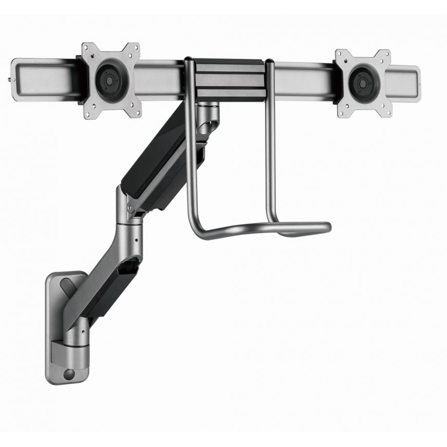 Gembird Laikiklis Adjustable wall 2-display mounting
