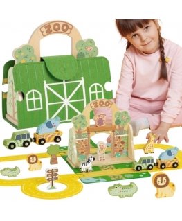 Tooky Toys TOOKY TOY Mini ZOO Set Portable Set Bag Animals