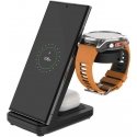 FIXED 3-in-1 Wireless Charging Station for Garmin Watch, Black FIXED 3-in-1 Wireless Charging Station for Garmin Watch, Black