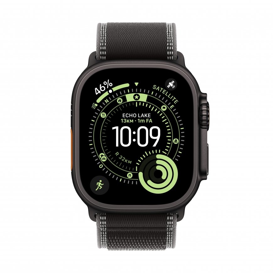 Apple Watch Ultra 3 OLED 49 mm Digitāls 422 x 514 pikseļi Skārienjūtīgais ekrāns 5G Melns Wi-Fi GPS – 2