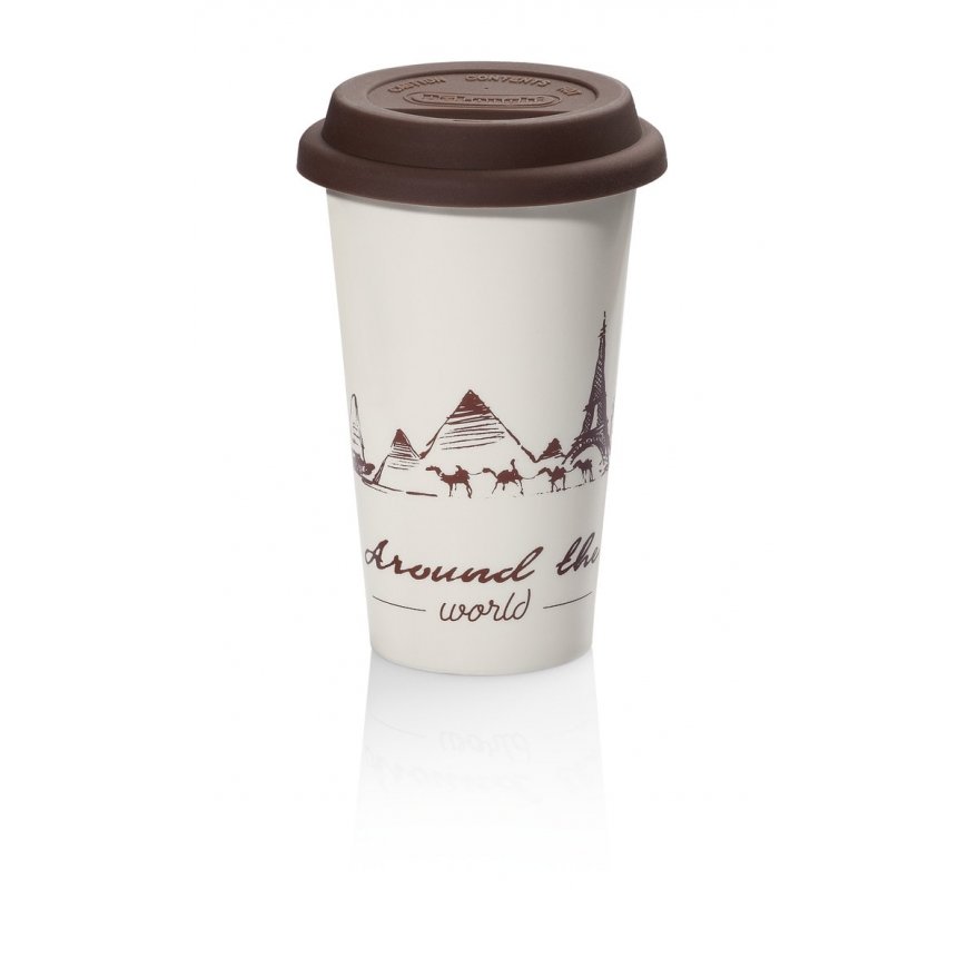 De’Longhi DLSC057 kelioninis puodelis 350 ml Ruda, Balta Keramika