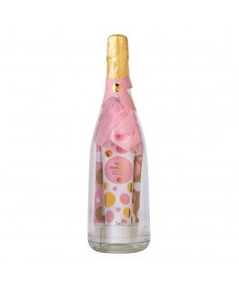 Accentra Bath set LET'S CELEBRATE in reusable gift box (champagne bottle)