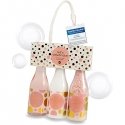 Accentra Bath set LET'S CELEBRATE in reusable gift box (champagne bottle)