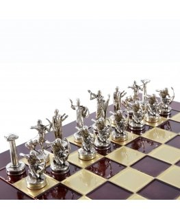 Manopoulos „Milžinų Mūšis“ Metallised Šachmatid Komplekt 36cm Šachmatilaudiga