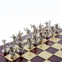 Manopoulos "Giant Battle" Metal Chess Set with 36cm Chess Board Manopoulos "Giant Battle" Metal Chess Set with 36cm Chess Board