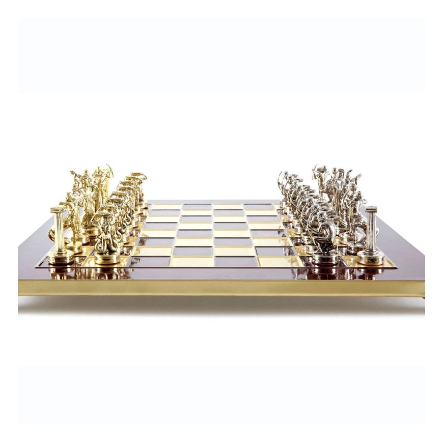 Manopoulos "Giant Battle" Metal Chess Set with 36cm Chess Board – 2