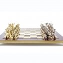 Manopoulos "Giant Battle" Metal Chess Set with 36cm Chess Board Manopoulos "Giant Battle" Metal Chess Set with 36cm Chess Board