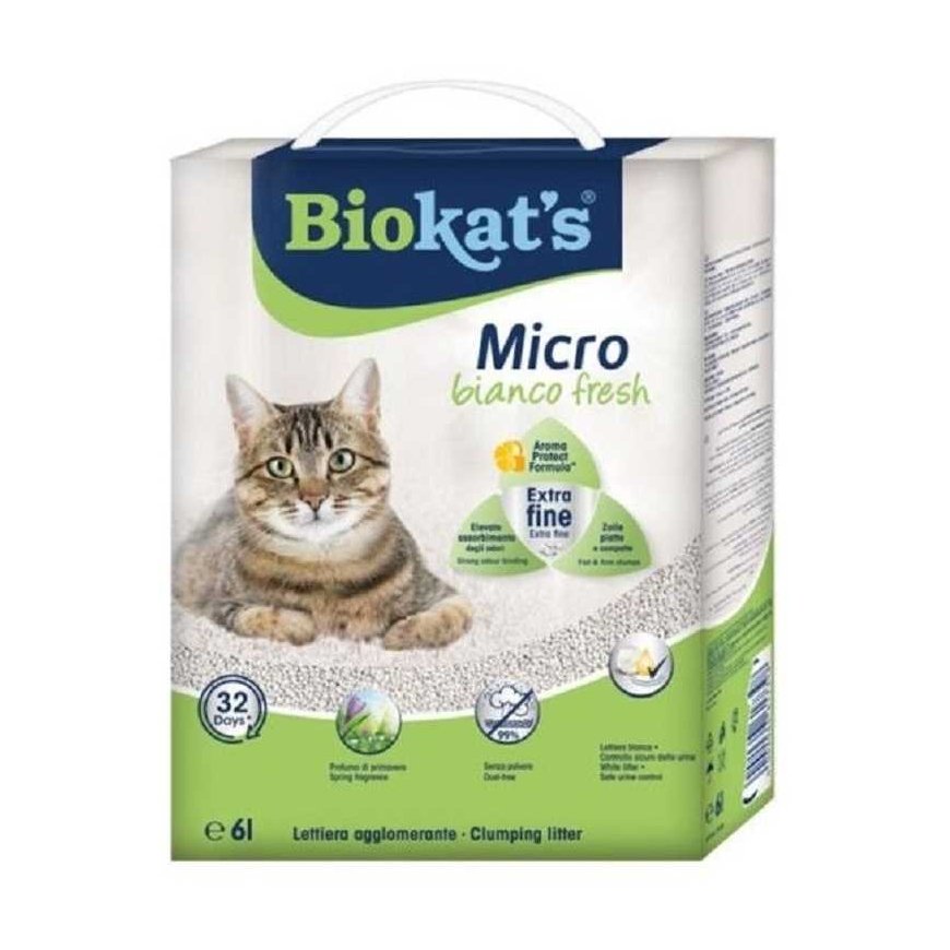 Gimborn Kattiin hiekka - Biokats Micro Bianco Fresh 6 L