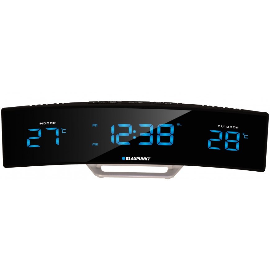 Blaupunkt CR12BK radio Kello Digitaalinen musta, Hopea