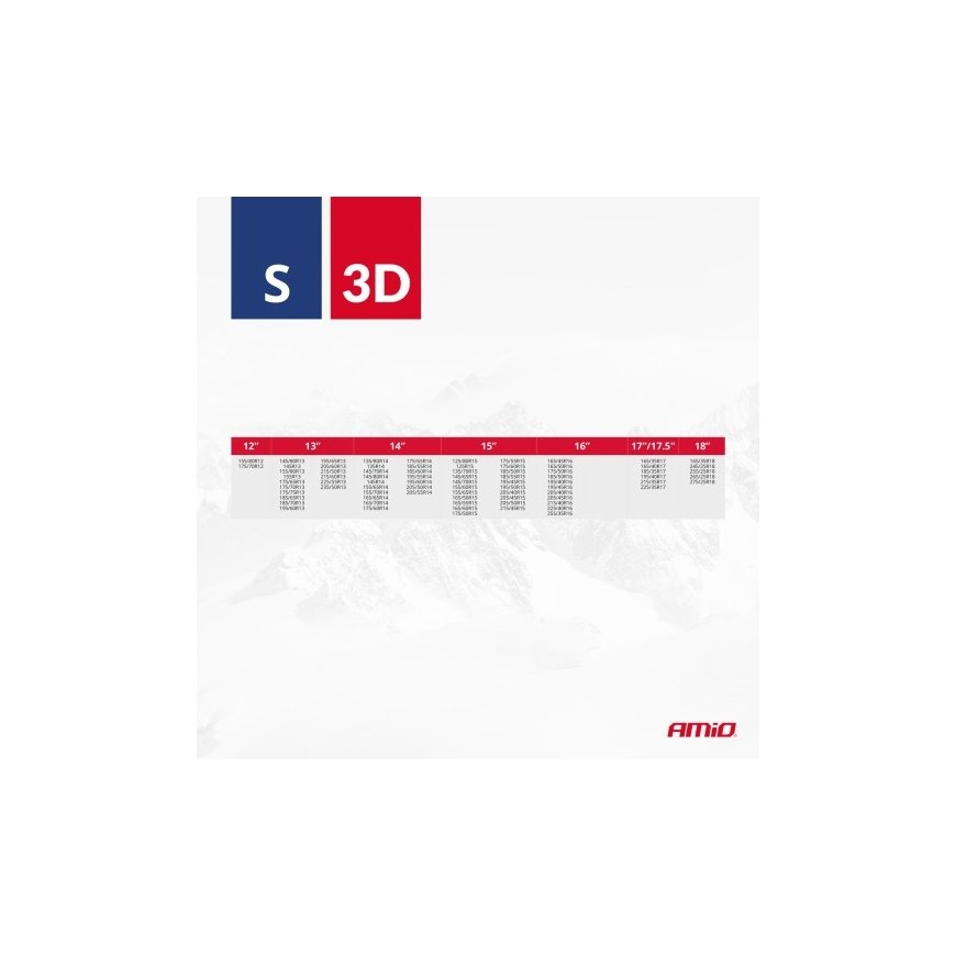 Lumeteksilised lumeketid 3d 2 tk. suurus s en16662-1 önorm v5121 amio-04507 – 2