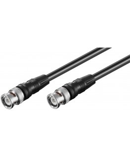 Goobay 50088 coaxial cable RG-58 10 m BNC Black