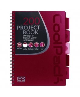 CoolPack SPIRAL NOTE BOOK A4 RED 200 sheets