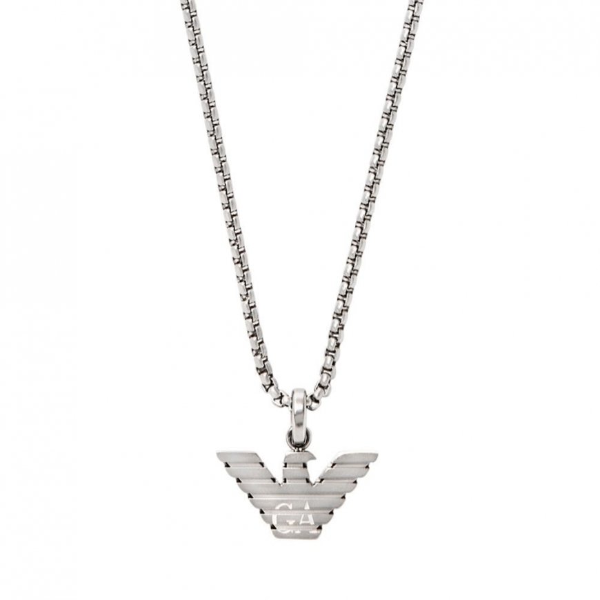 Armani metalliset kaulaketjut logolla EGS3169040