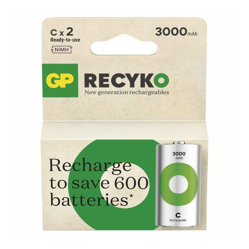 GP Batteries Recyko 3000 C įkraunama baterija Nikelio-metalo hidridas (NiMH) 3000 mAh 1,2 V – 2