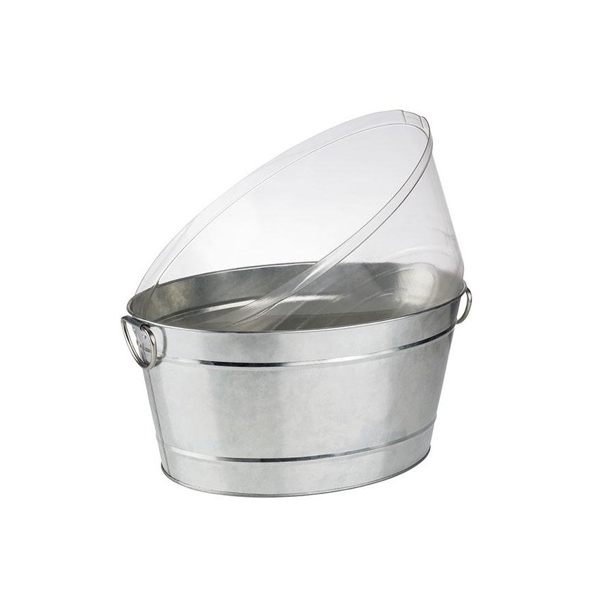 APS Dubuo buteliem Metāls, ovāls, metāls/PVC, 11 l, 40 x 28 cm, H 22 cm, gab.