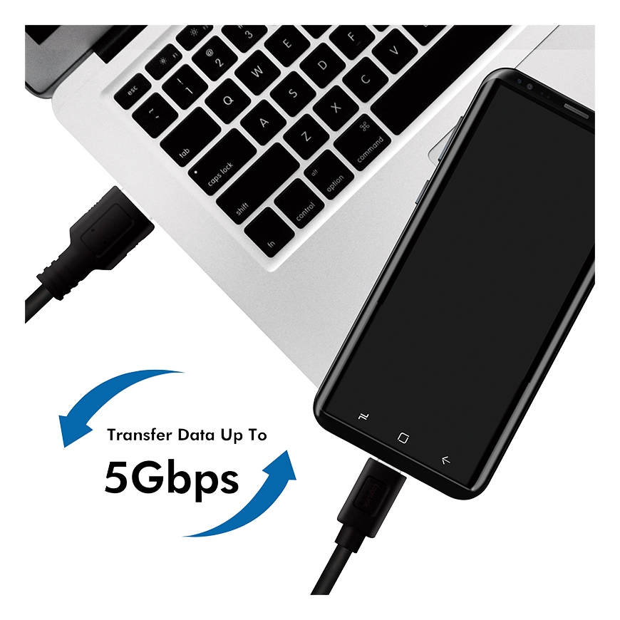 LogiLink CU0169 USB kabelis USB 3.2 Gen 1 (3.1 Gen 1) 1,5 m USB C USB A Melns – 3