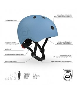 Scoot & Ride Helmet M-L Steel