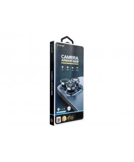 "X-ONE Sapphire Camera Armor Pro" – designed for "iPhone 16/16 Plus" – silver