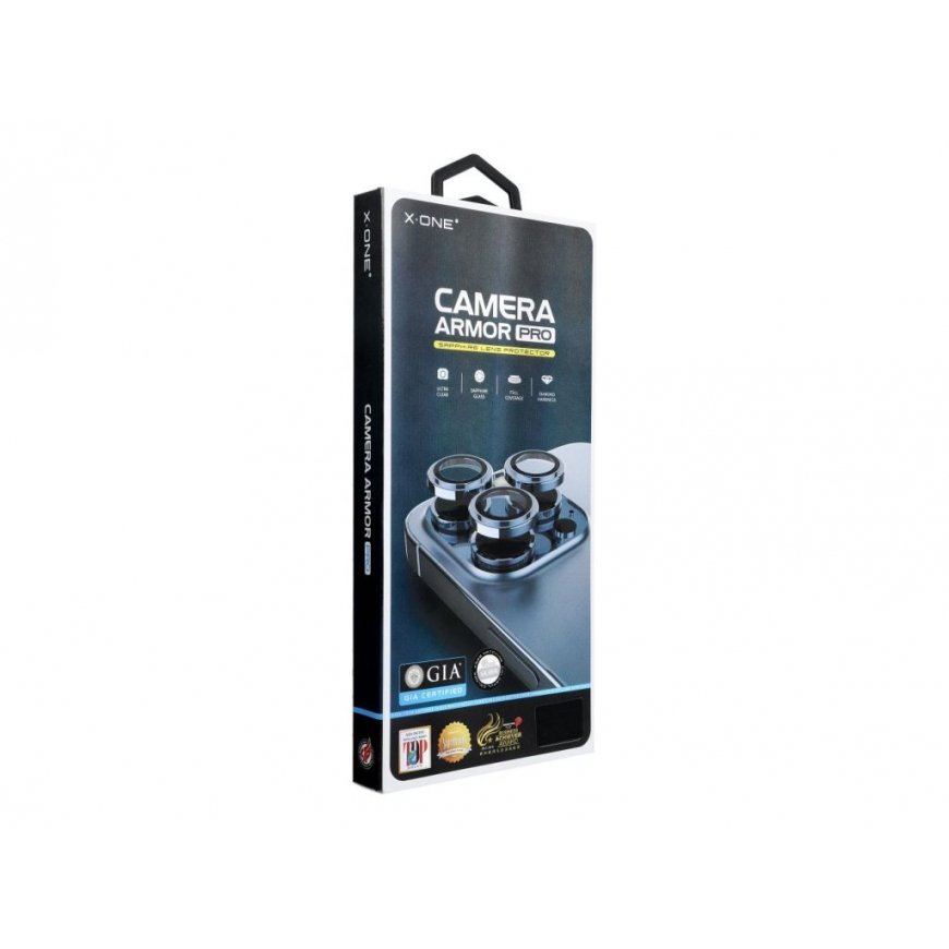 „X-ONE Sapphire Camera Armor Pro“ – mõeldud „iPhone 16/16 Plus“ – hõbedane