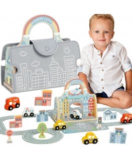 Tooky Toys TOOKY TOY Mini Linnakogum Prantsusmaal Ühendatav Rikkad Auto Kott