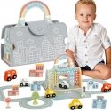 Tooky Toys TOOKY TOY Mini City Set Portable Set Bag Cars Tooky Toys TOOKY TOY Mini City Set Portable Set Bag Cars