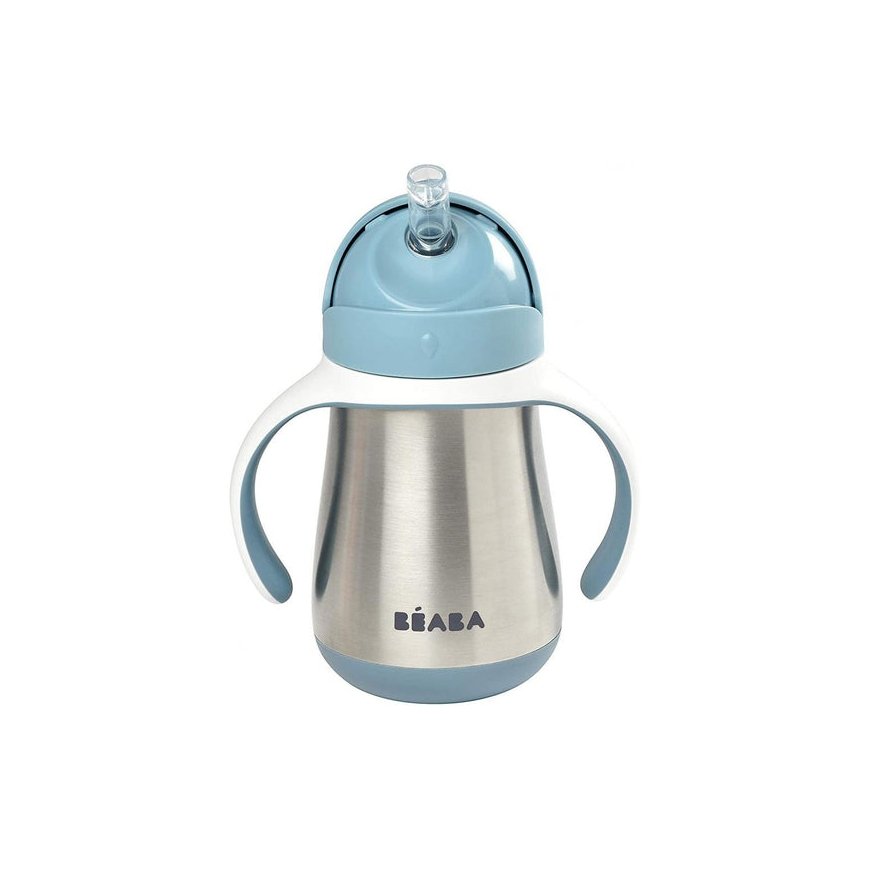 BEABA METALINĖ GERTUVĖ SU ŠIAUDELIU, 250 ML, CLAY – 2
