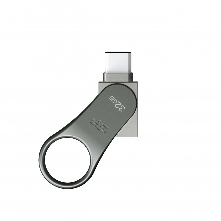 Silicon Power Mobile C80 USB zibatmiņa 32 GB USB Type-A / USB Type-C 3.2 Gen 1 (3.1 Gen 1) Titāns – 3