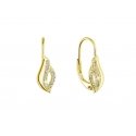 Evolution Group Matching gold-plated earrings Waves with zircons 11542.1/AU Evolution Group Matching gold-plated earrings Waves with zircons 11542.1/AU