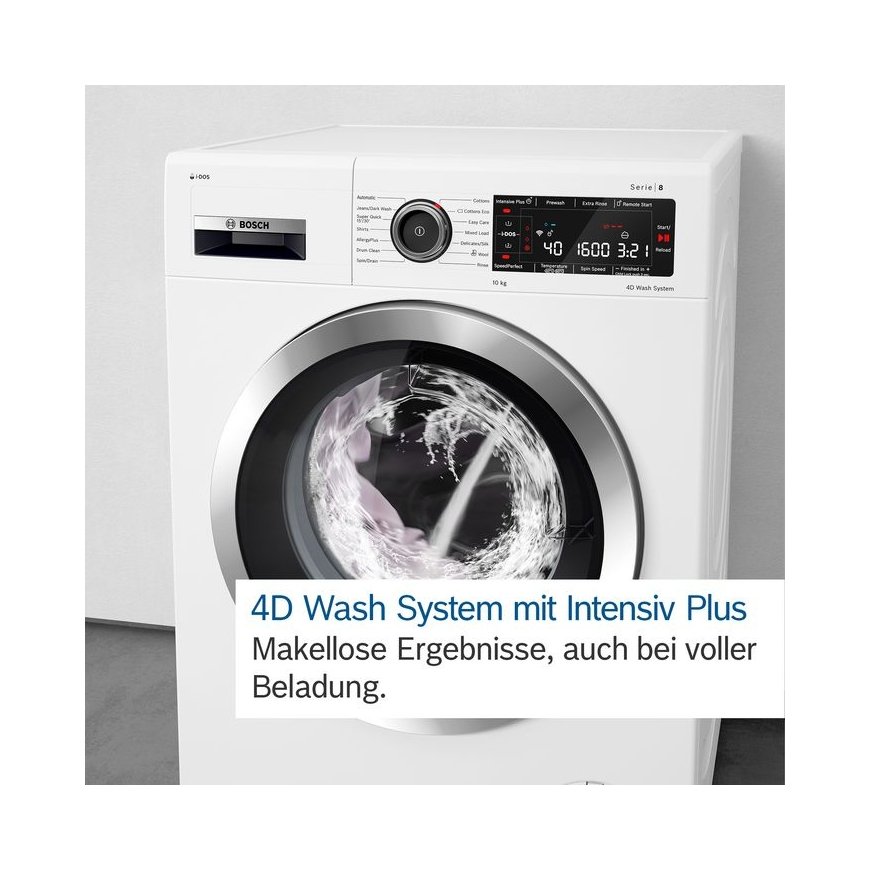 Bosch Serie 8 WGB256041 pesumasin Eest täidetav 10 kg 1600 RPM Must, Valge – 5