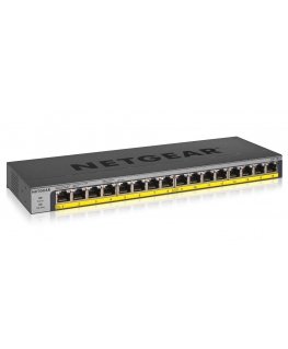 NETGEAR GS116LP Hallitsematon Gigabit Ethernet (10/100/1000) Power over Ethernet -tuki musta